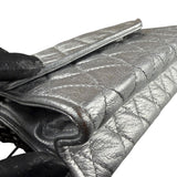 Chanel Vintage Metallic Silver Quilted Tassel Flap Bag 1997