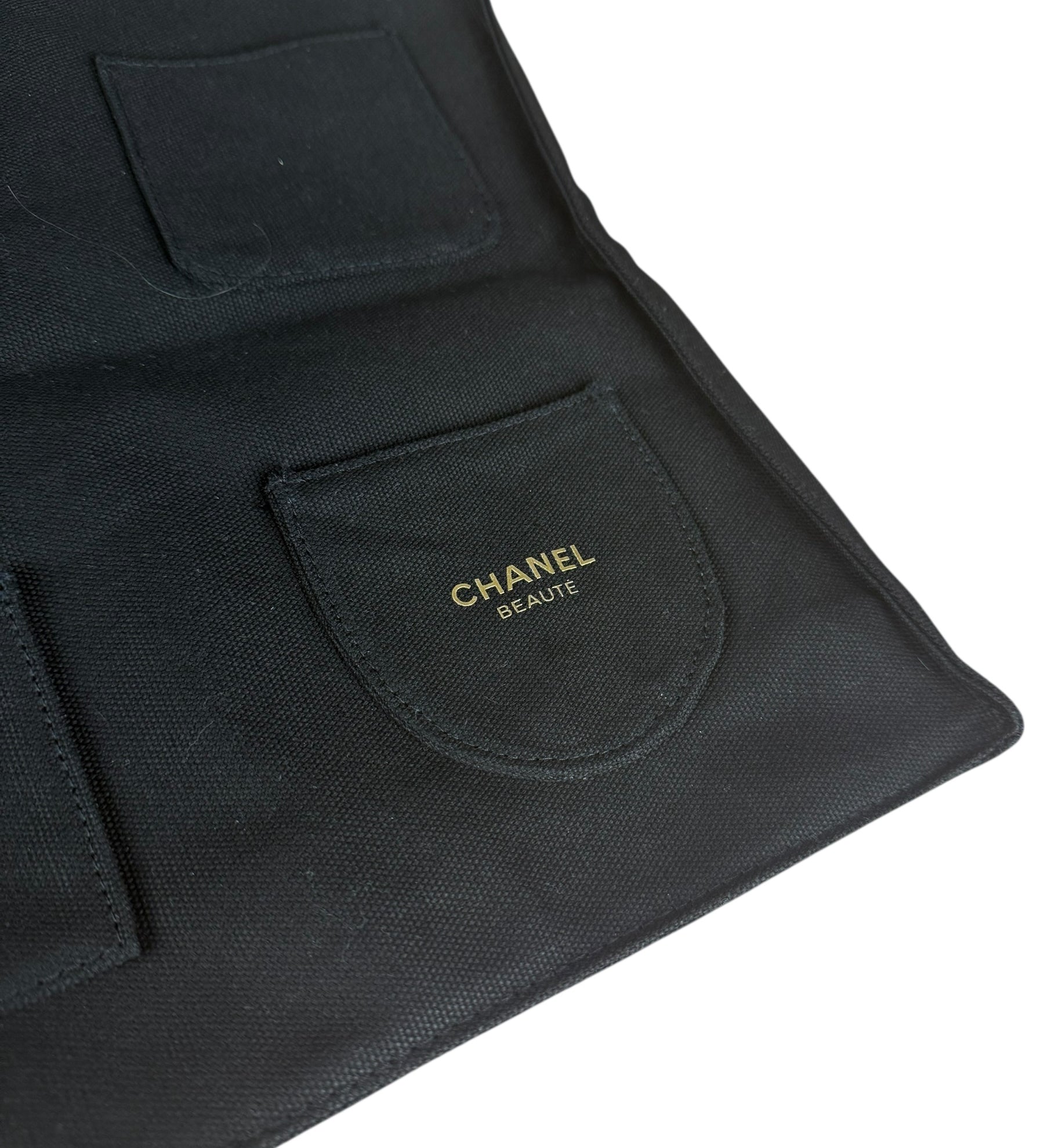 Chanel Beauty Black Canvas Pocket Tote