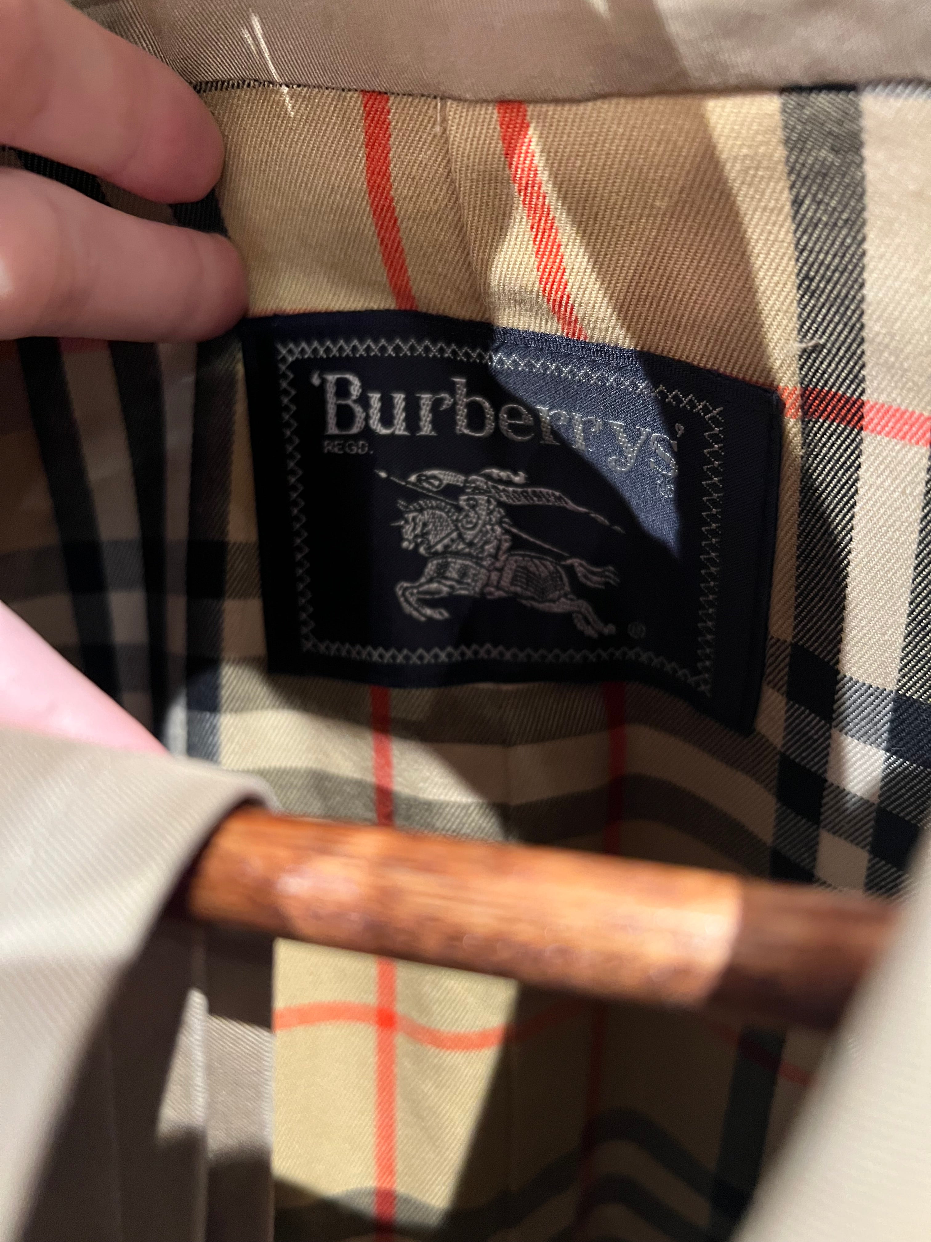 Burberry Long Button-Up Trench Coat