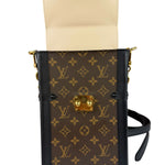 Louis Vuitton Black Monogram Vertical Trunk Pochette