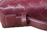 Bottega Veneta Burgundy Leather Intrecciato Bang Bang Vanity Two-Way Bag