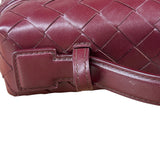 Bottega Veneta Burgundy Leather Intrecciato Bang Bang Vanity Two-Way Bag