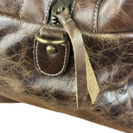 Balenciaga Vintage Brown Leather Moto Handbag