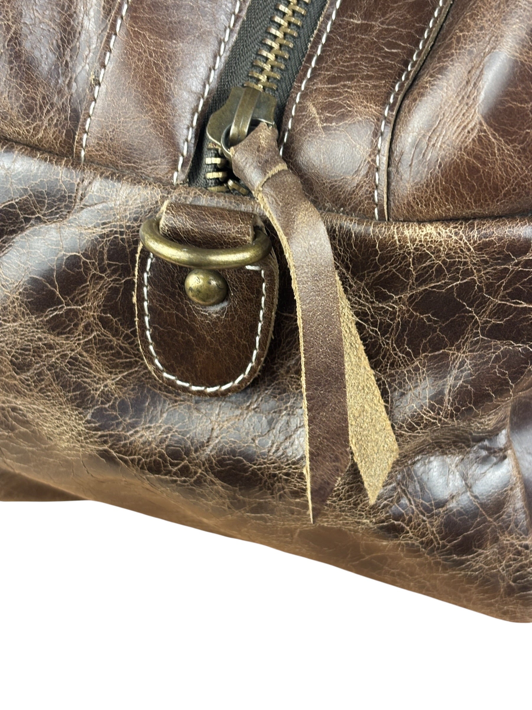 Balenciaga Vintage Brown Leather Moto Handbag