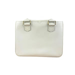 Burberry White Leather Multi-Pocket Handbag