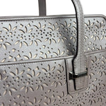 Coach Putty Grey Leather Taylor Eyelet Caryall Shoulder Bag