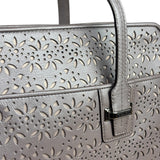 Coach Putty Grey Leather Taylor Eyelet Caryall Shoulder Bag