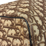Christian Dior Brown Leather Trim Trotter Boston Bag