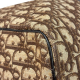 Christian Dior Brown Leather Trim Trotter Boston Bag