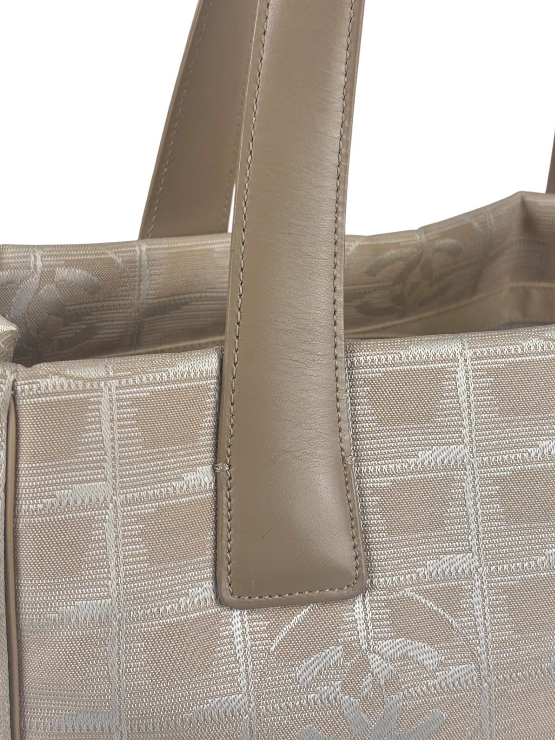 Chanel Beige Travel Line Nylon Shoulder Bag-2003