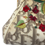 Christian Dior Vintage Monogram Flower Frame Satchel Hand Bag