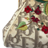 Christian Dior Vintage Monogram Flower Frame Satchel Hand Bag