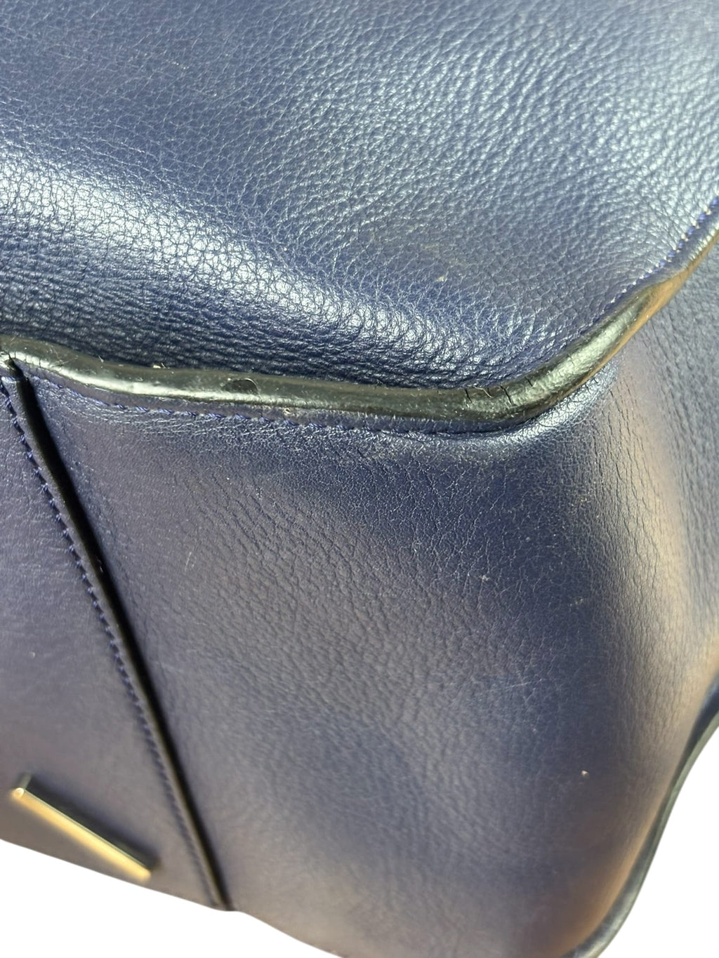 Loewe Navy Leather Hammock Shoulder Bag