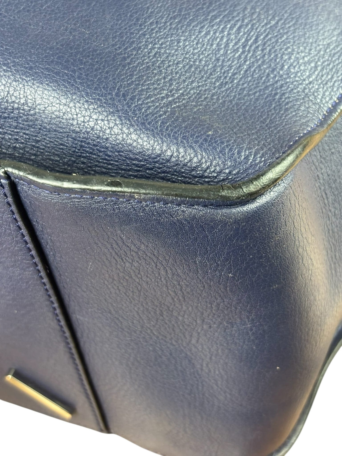Loewe Navy Leather Hammock Shoulder Bag