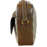 Gucci Brown Leather GG Horsebit Camera Bag 1955