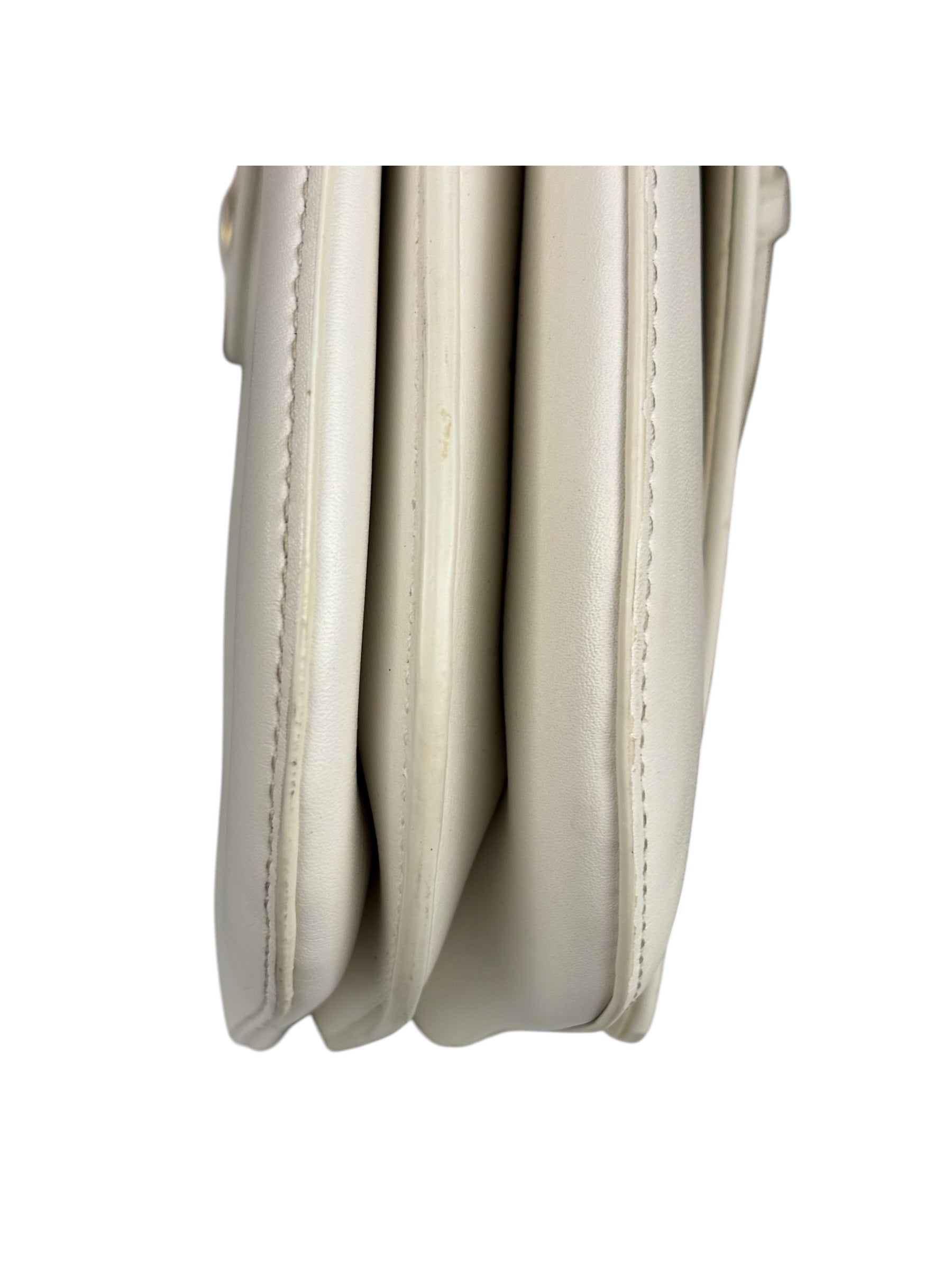 Bottega Veneta White Leather Mount Shoulder Bag