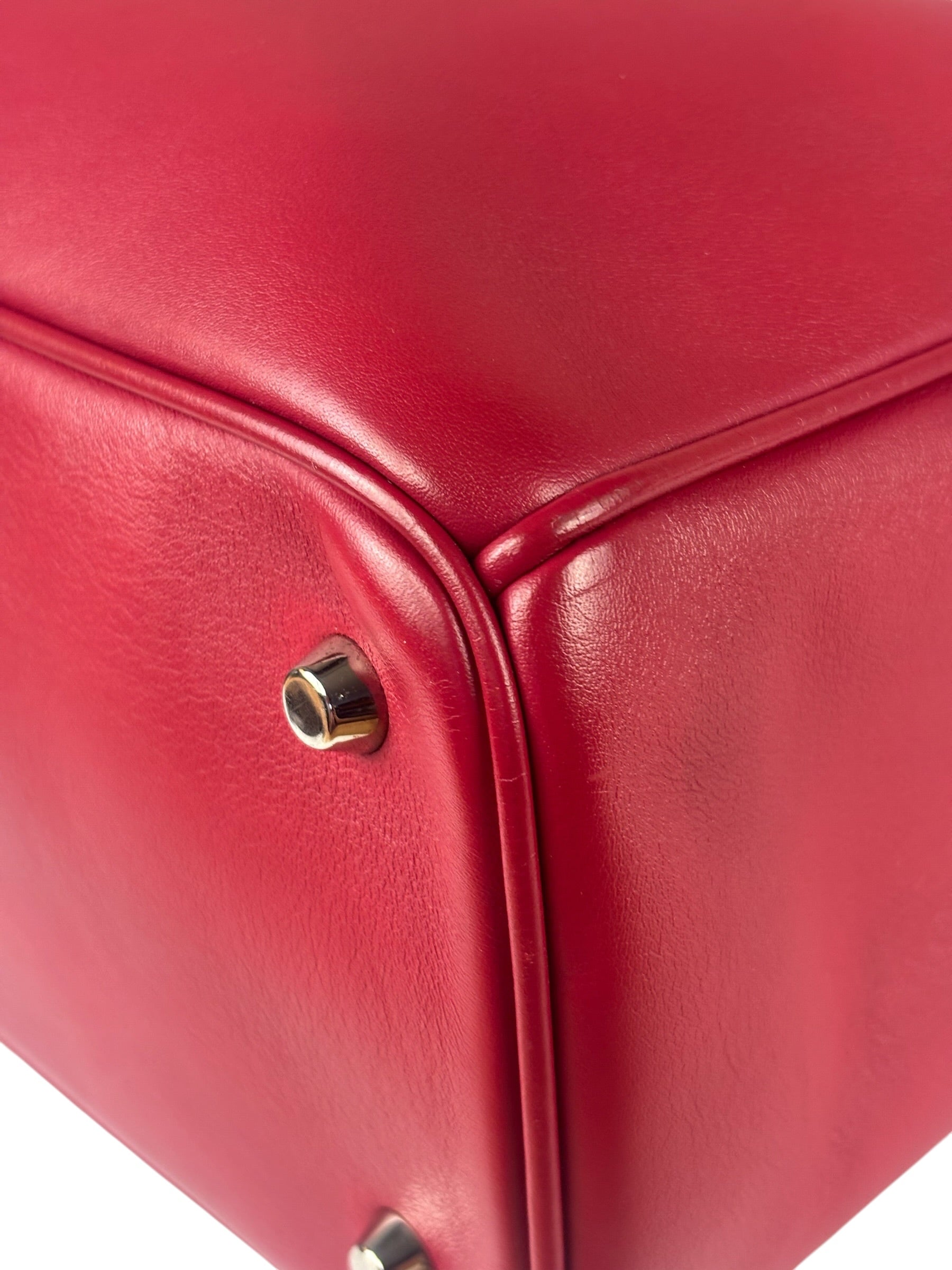 Christian Dior Red Leather Diorissimo Tote