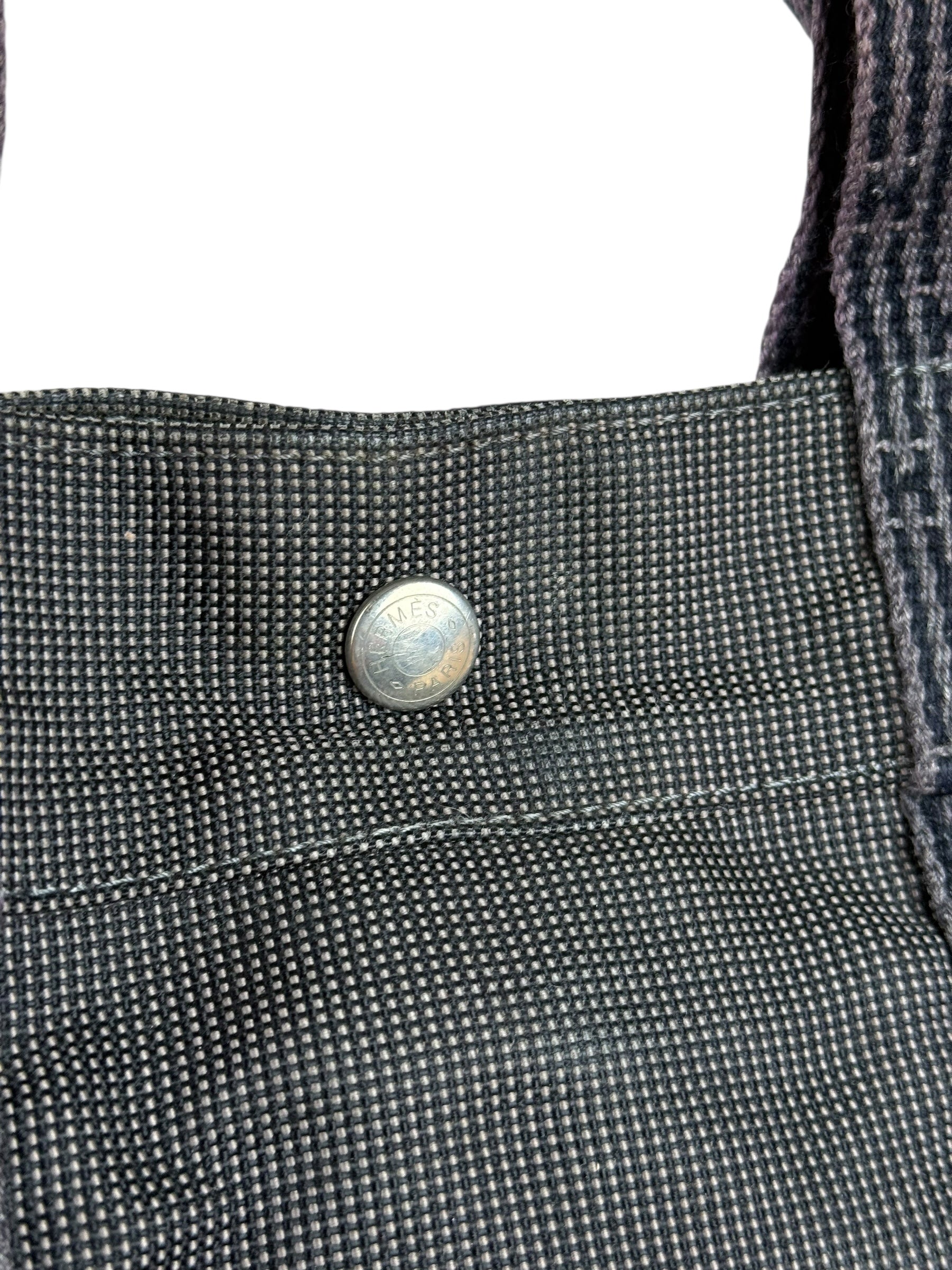 Hermes Herline Grey M Canvas Tote