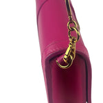 Versace Pink Leather Greca Goddess Flap Wallet-On-Chain