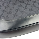Gucci Black/Grey Leather Trim Jackie Hobo Bag