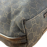 Gucci GG Denim leather Trim Gifford Tote Bag