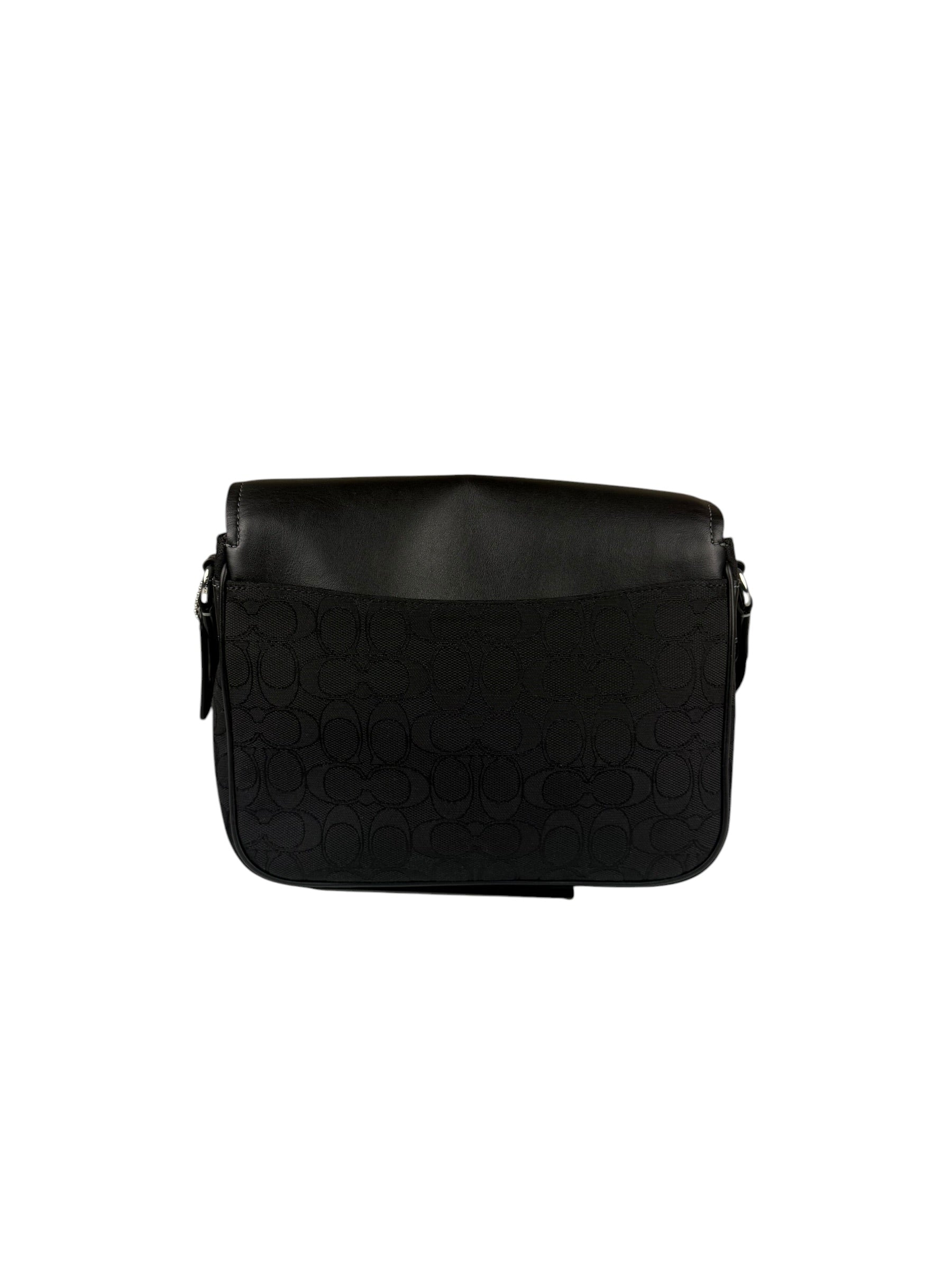 Coach Black Leather Pace Messenger Crossbody Bag