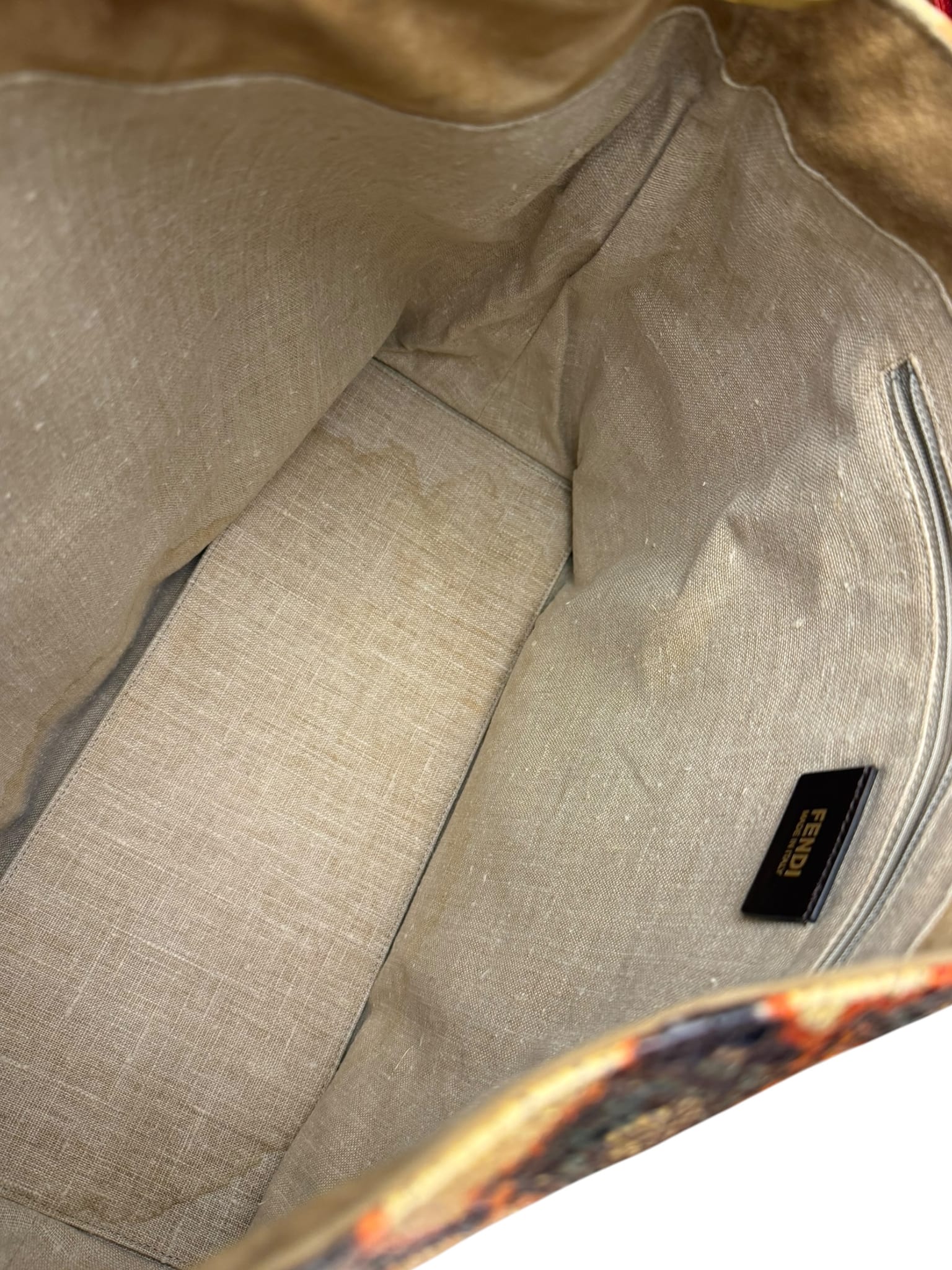 Fendi Multicolor Snakeskin Hobo Bag