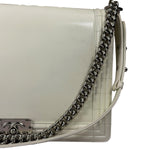 Chanel White Brushed Leather L Boy Bag 2012