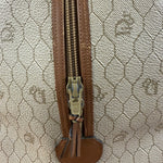 Christian Dior Vintage Beige Honeycomb Boston Bag