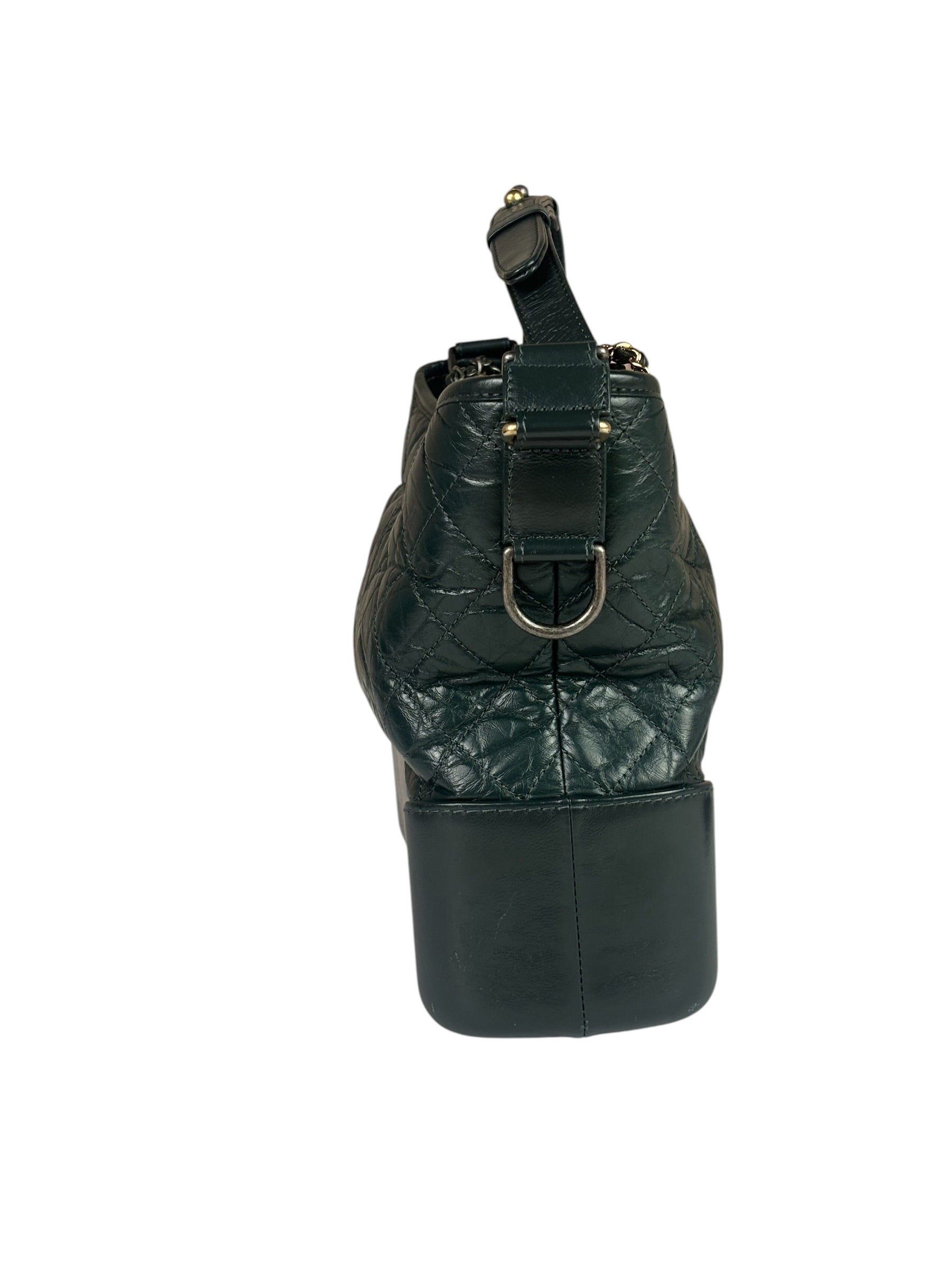 Chanel Green Calfskin Medium Gabrielle Hobo Bag 2018