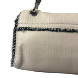 Chanel Cream Lambskin Funny Tweed Flap Bag 2009