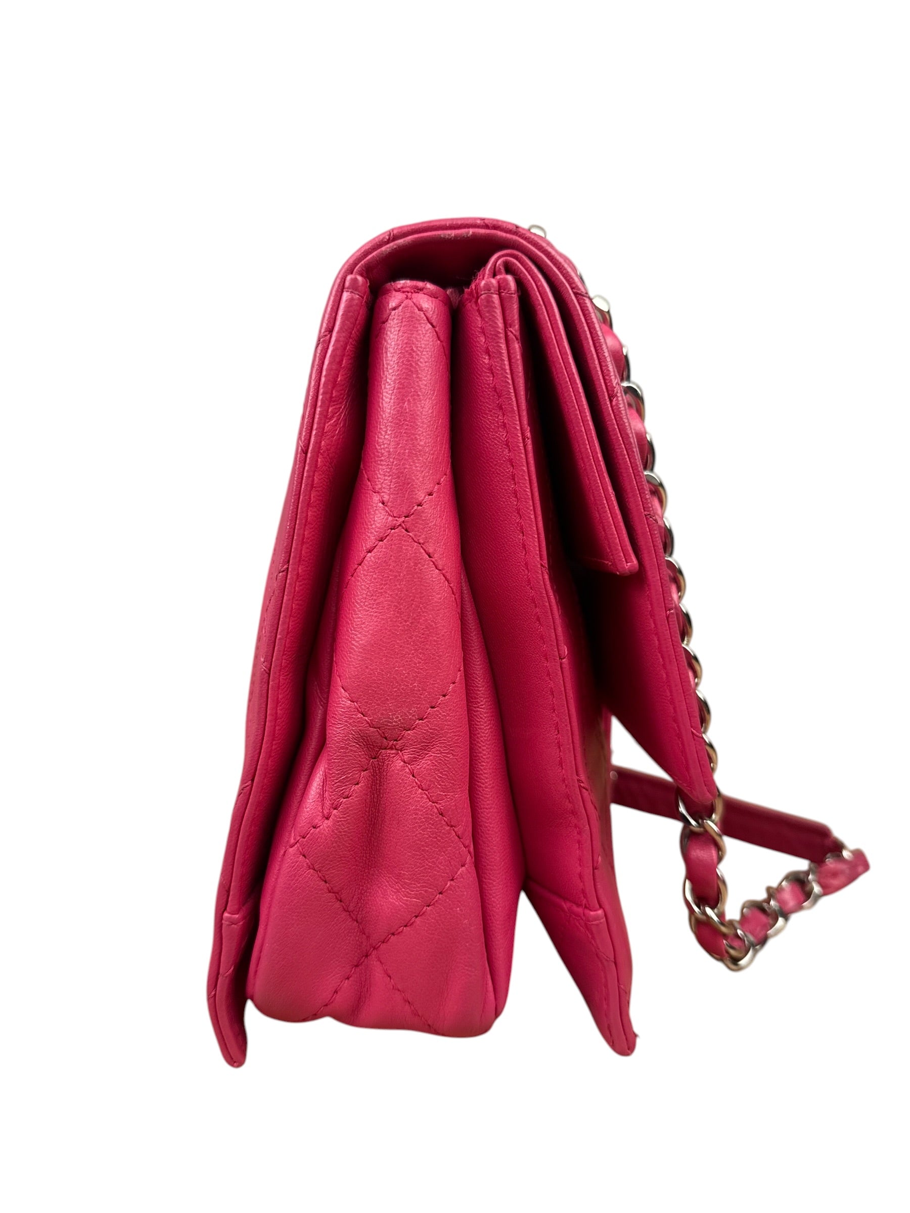 Chanel Pink Quilted Leather Accordion Flap Bag 2014