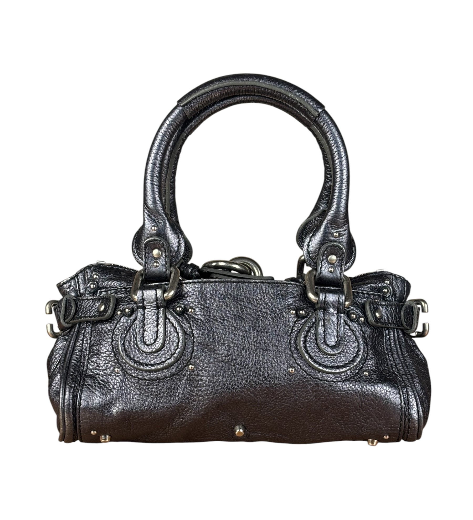 Chloé Grey Metallic Small Paddington Handbag