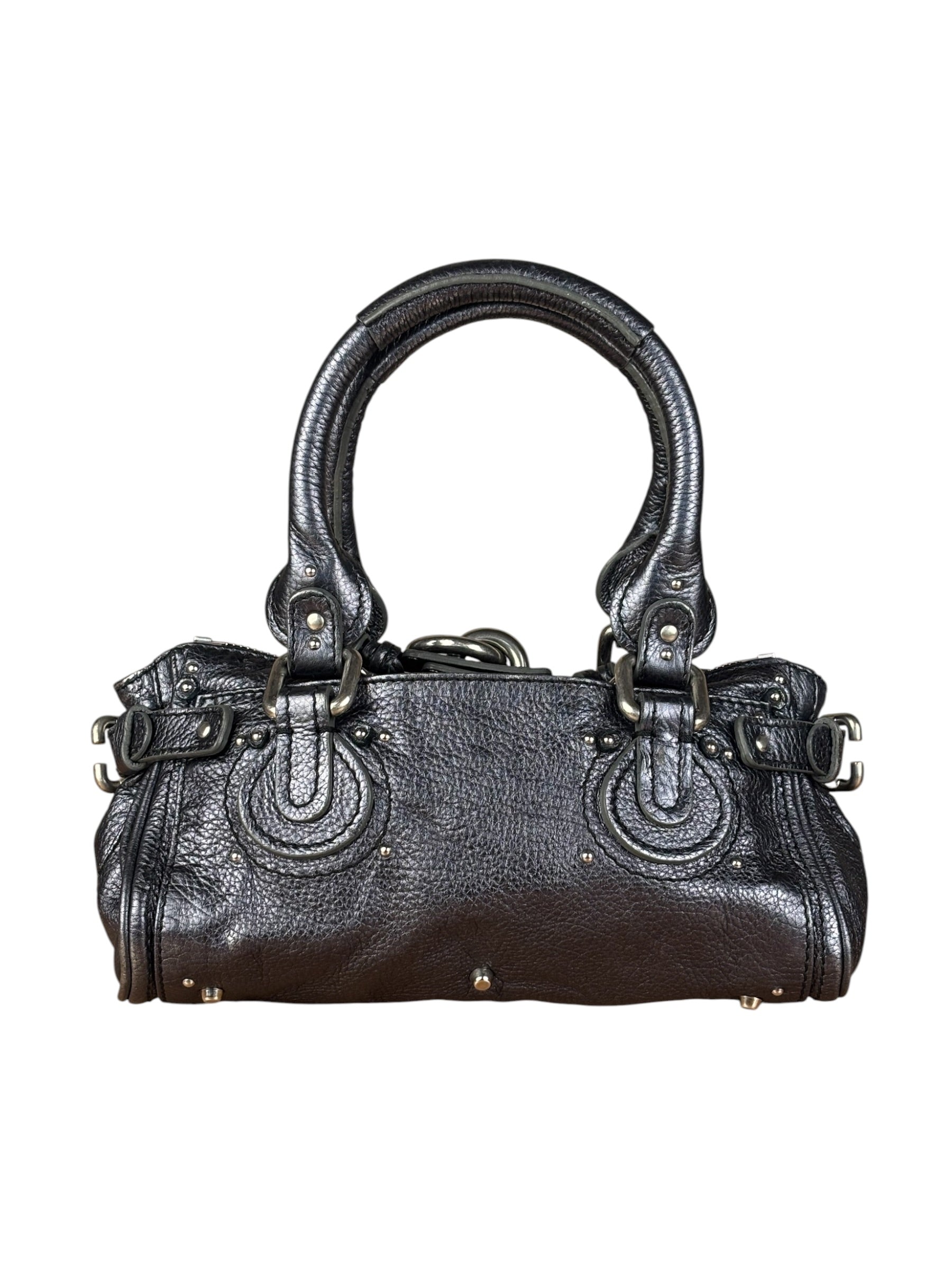 Chloé Grey Metallic Small Paddington Handbag