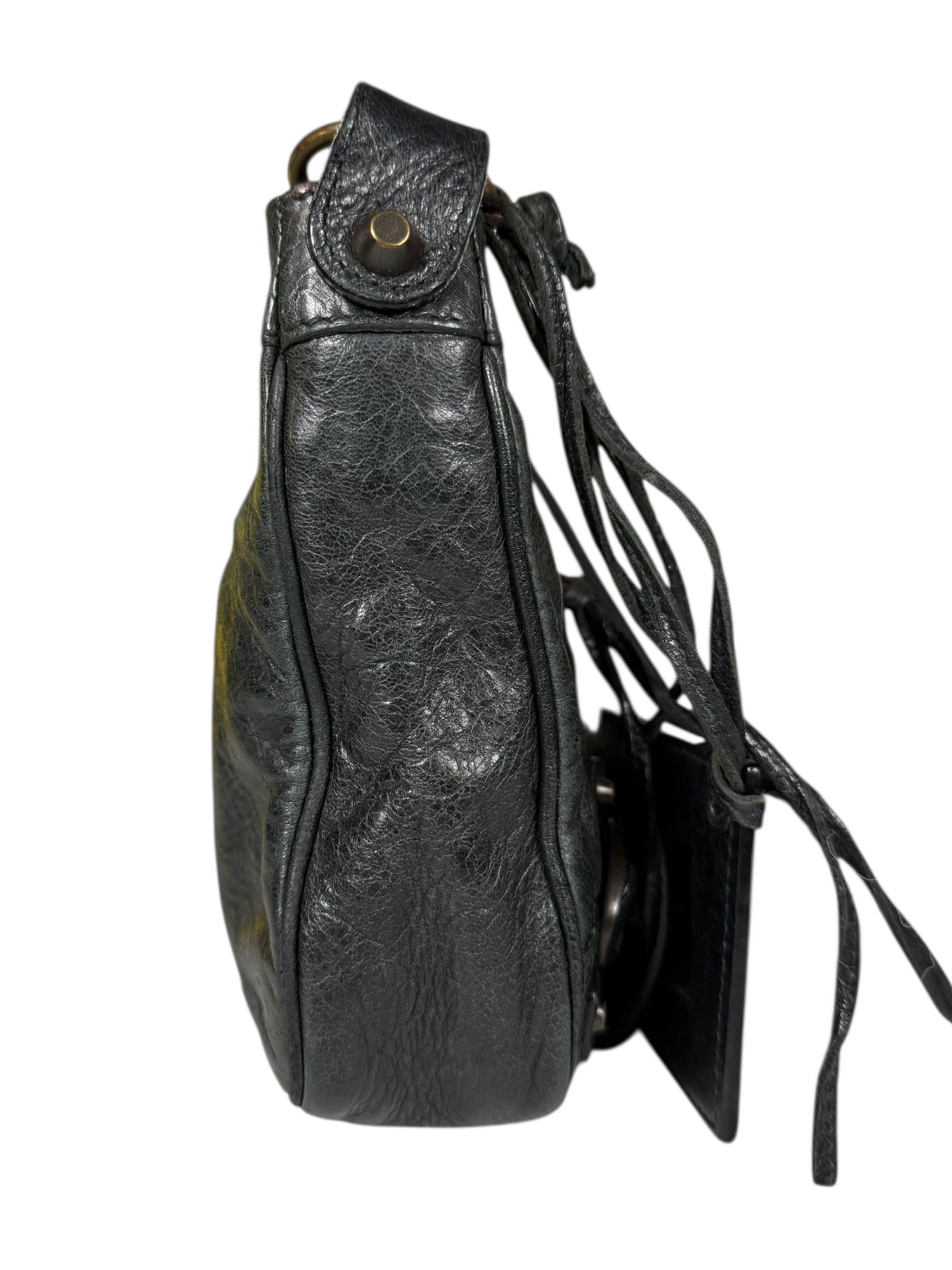 Balenciaga Black Moto Crossbody Bag