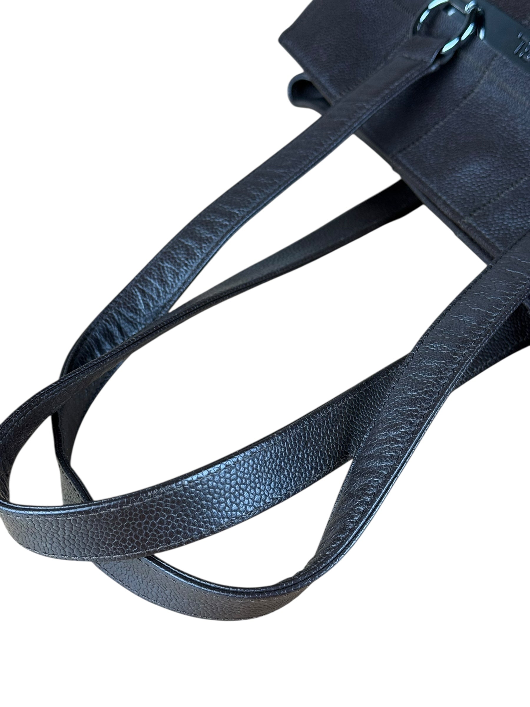 Chanel Brown Leather Chocolate Bar Tote 2004