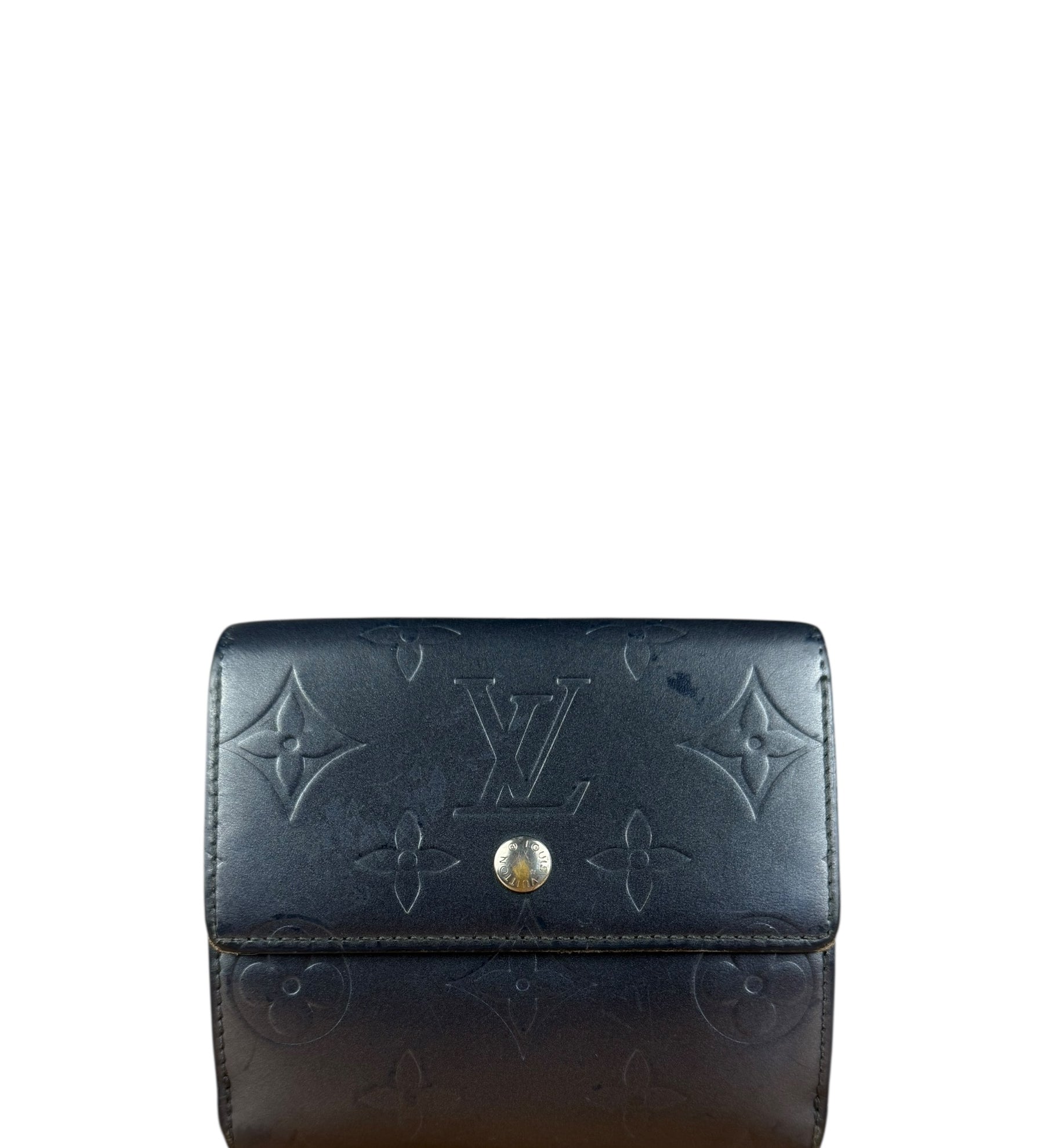 Louis Vuitton Vintage Dark Grey Matte Vernis Wallet